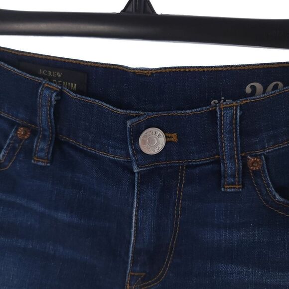 J.Crew Indigo Denim Blue Raw Hem Cut Off Blue Shorts Womens Size 26 A0813 - Picture 4 of 8